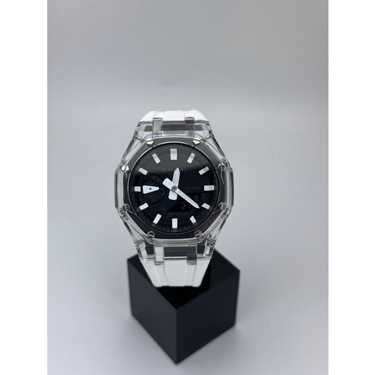 Custom Original G-Shock GA2100 Mod • Clear White AP Full Set • 45mm